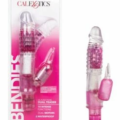CalExotics Bendies Dual Motor Dual Teaser Rabbit - 10 Function Pink Vibrators