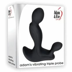 Adam & Eve Adam's Vibrating Triple Probe - Black Anal Toys