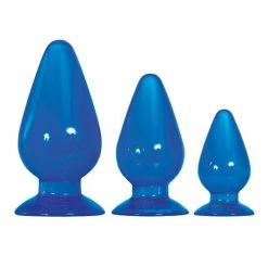 Anal Toys Adam & Eve Big Blue Jelly Backdoor Playset - Blue