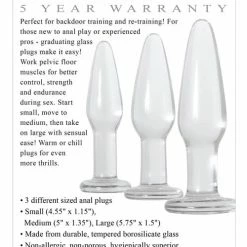 Anal Toys Adam & Eve Glass Anal Training Trio