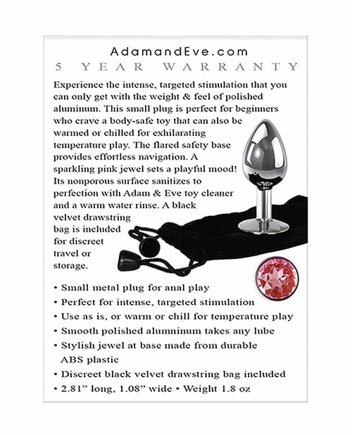 Anal Toys Adam & Eve Pink Gem Anal Plug Small