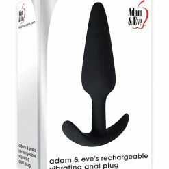 Adam & Eve's Rechargeable Vibrating Anal Plug - Black