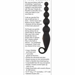 Adam & Eve Vibrating Anal Bead Stick - Black Anal Toys