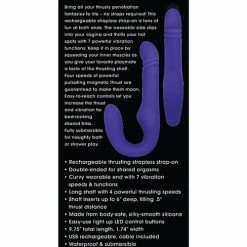 Adam & Eve Eve's Ultimate Thrusting Strapless Strap On - Purple Dildos