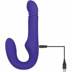 Adam & Eve Eve's Ultimate Thrusting Strapless Strap On - Purple Dildos