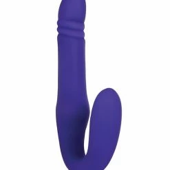 Adam & Eve Eve's Ultimate Thrusting Strapless Strap On - Purple Dildos