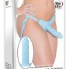 Adam & Eve Silicone Strap On System - Blue