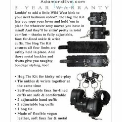 Adam & Eve Eve's Hog Tie - Black Kink & BDSM