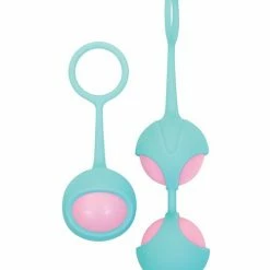 Sexual Enhancers For Couples Adam & Eve Eve's Kegel Training Set - Pink-Teal