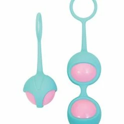 Sexual Enhancers For Couples Adam & Eve Eve's Kegel Training Set - Pink-Teal