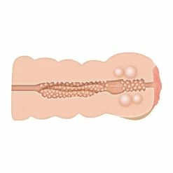 Adam & Eve Adam's Tight Stroker With Massage Beads - Ivory Penis Toys