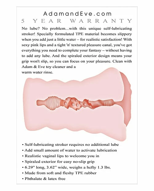 Penis Toys Adam & Eve Juicy Lucy Self Lubricating Stroker - White