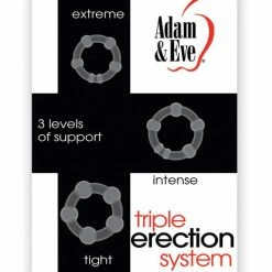 Adam & Eve Triple Erection System - Clear Pack Of 3