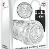 Adam & Eves Vibrating & Sucking Stroker - Clear