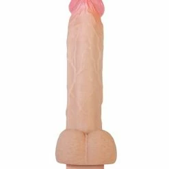 Adam & Eve Adam's Thrusting Dildo With Remote - Flesh Vibrators