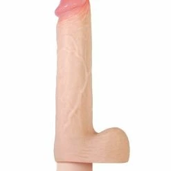 Adam & Eve Adam's Thrusting Dildo With Remote - Flesh Vibrators