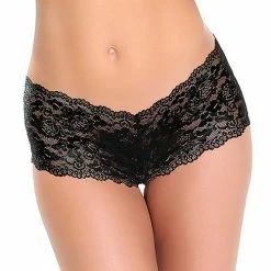 Vibrators Adam & Eve Cheeky Panty With Rechargeable Bullet - Black