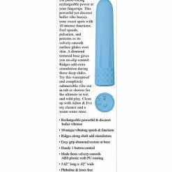 Adam & Eve Diamond Bullet - Blue Vibrators