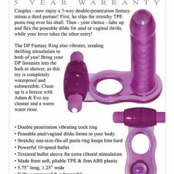 Vibrators Adam & Eve DP Fantasy Ring - Purple