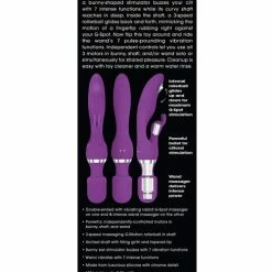 Adam & Eve Eve's The G Motion Rabbit Wand - Purple Vibrators