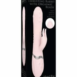 Adam & Eve Eve's Thrusting Rabbit With Orgasmic Beads - Pink Vibrators
