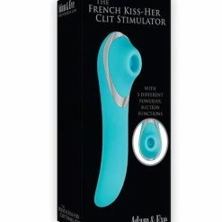 Adam & Eve French Kiss Her Clit Stimulator - Teal Vibrators