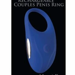 Adam & Eve Rechargeable Couples Penis Ring - Blue