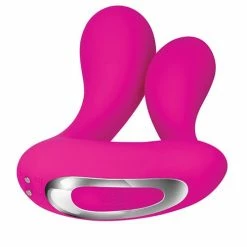 Adam & Eve Rechargeable Dual Entry Vibe With Remote - Pink