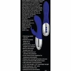 Adam & Eve Royal Rabbit Warming Vibrator - Blue Vibrators