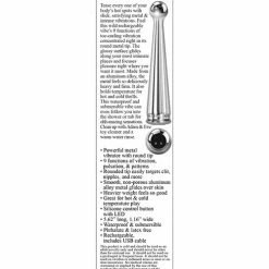 Adam & Eve Tease Me Rechargeable Metal Vibrator - Chrome