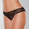 Allure Lingerie Adore Crush Lace Open Panty Black One Size Fits Most