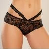 Allure Lingerie Adore Heartbreaker Panty Black One Size Fits Most