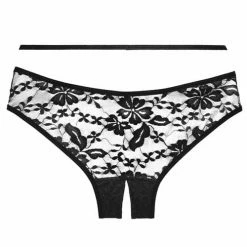 Allure Lingerie Adore Lace Sweet Heavens Panty Black One Size Fits Most