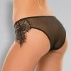 Allure Lingerie Adore Lavish & Lace Crotchless Panty Black One Size Fits Most