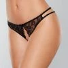 Allure Lingerie Adore Love Sick Open Lace Panty Black One Size Fits Most