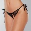 Allure Lingerie Adore Sugar Tie Side Open Lace Panty Black One Size Fits Most
