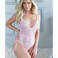 Allure Lingerie Allure Belle Lace & Mesh Tie Up Romper