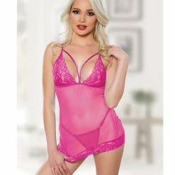 Allure Lingerie Allure Blush Me Babydoll & G-string One Size Fits Most