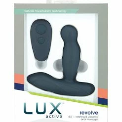 B.M.S. Enterprises Anal Toys Lux Active Revolve 4.5" Rotating & Vibrating Anal Massager - Dark Blue