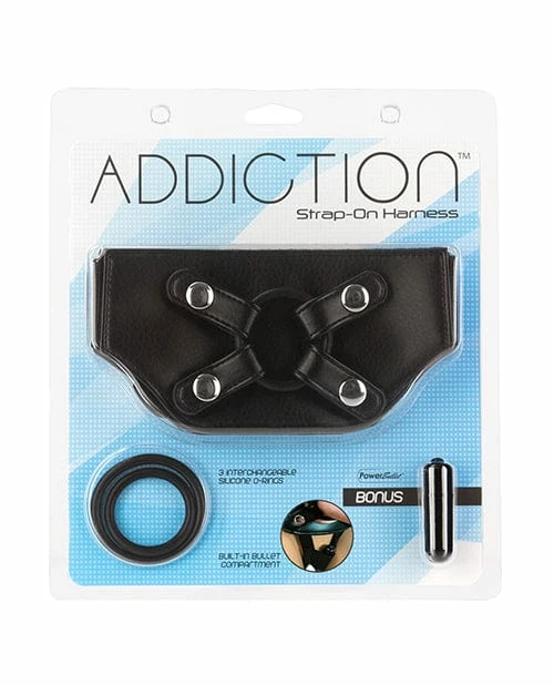 B.M.S. Enterprises Addiction Strap On Harness - Black Dildos