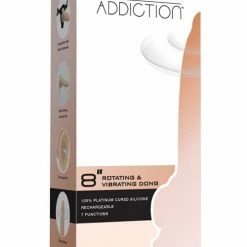 B.M.S. Enterprises Dildos Naked Addiction 8" Rotating & Vibrating Dong - Flesh