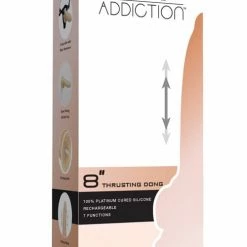 B.M.S. Enterprises Dildos Naked Addiction 9" Thrusting Dong With Remote - Flesh