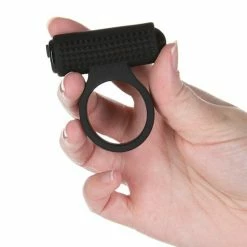B.M.S. Enterprises Cosmic Cock Ring W-rechargeable Bullet - 9 Functions Black Penis Toys
