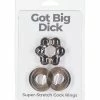 B.M.S. Enterprises Got Big Dick 2 Pack Cock Rings - Black