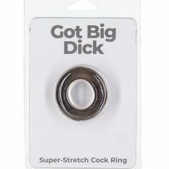 B.M.S. Enterprises Got Big Dick Single Bumper Ring - Black Penis Toys
