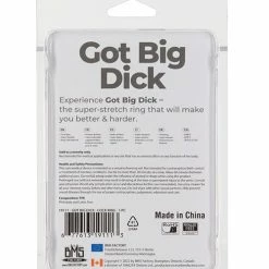 B.M.S. Enterprises Got Big Dick Single Bumper Ring - Black Penis Toys