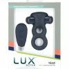B.M.S. Enterprises Penis Toys Lux Active Triad 4.5" Vibrating Dual Ring With Remote - Dark Blue