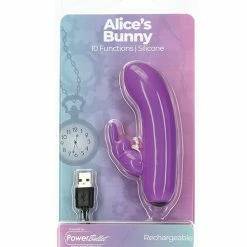 B.M.S. Enterprises Vibrators Alice's Bunny Rechargeable Bullet With Rabbit Sleeve