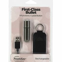B.M.S. Enterprises First Class Mini Rechargeable Bullet W-crystal - 9 Functions Gun Metal