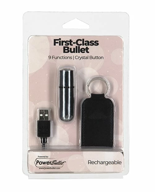 B.M.S. Enterprises First Class Mini Rechargeable Bullet With Crystal - 9 Functions